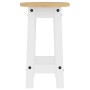 Taburetes altos de cocina 2 uds madera maciza de pino blanco de vidaXL, muebles para cocinas y comedores - Ref: Foro24-400570...