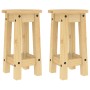 Taburetes altos de cocina 2 uds madera maciza de pino de vidaXL, muebles para cocinas y comedores - Ref: Foro24-4005699, Prec...