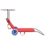 Tumbona plegable con toldo y ruedas acero roja de vidaXL, Tumbonas - Ref: Foro24-44324, Precio: 64,12 €, Descuento: %