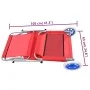 Tumbona plegable con toldo y ruedas acero roja de vidaXL, Tumbonas - Ref: Foro24-44324, Precio: 64,12 €, Descuento: %