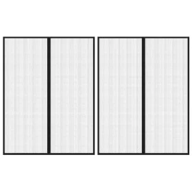 Mosquiteras para puerta bloque magnético 2 uds negro 230x160 cm de vidaXL, Mosquiteras para ventanas - Ref: Foro24-314690, Pr...