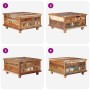 Mesa de centro de madera maciza reciclada 70x70x38 cm en Mesas de centro | Comprar online en Foru.es