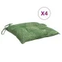 Cojines para silla 4 uds tela estampado de hojas 40x40x7 cm de vidaXL, Cojines para sillas y sofás - Ref: Foro24-361499, Prec...