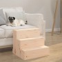 Escalera para mascotas madera maciza de pino 40x37,5x35 cm de vidaXL, Escalones y rampas para mascotas - Ref: Foro24-822461, ...