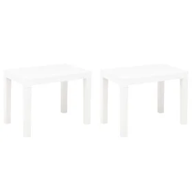 Gartenbänke 2 Einheiten aus weißem Kunststoff von vidaXL, Gartenbänke - Ref: Foro24-48780, Preis: 67,11 €, Rabatt: %