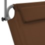 Tumbona plegable con toldo y ruedas acero gris taupé de vidaXL, Tumbonas - Ref: Foro24-44326, Precio: 63,62 €, Descuento: %