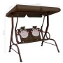 Banco balancín para niños tela marrón 115x75x110 cm de vidaXL, Balancines de jardín - Ref: Foro24-48097, Precio: 122,19 €, De...