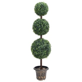 Planta de boj artificial forma de bola con maceta verde 118 cm de vidaXL, Flora artificial - Ref: Foro24-336511, Precio: 113,...