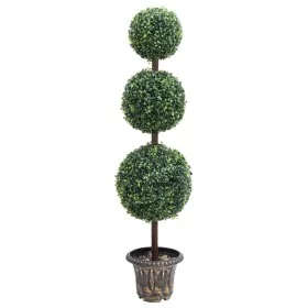 Planta de boj artificial forma de bola con maceta verde 118 cm de vidaXL, Flora artificial - Ref: Foro24-336511, Precio: 110,...