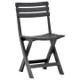 Sillas de jardín plegables 2 unidades plástico gris antracita de vidaXL, Sillas de jardín - Ref: Foro24-48787, Precio: 69,35 ...
