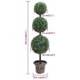 Planta de boj artificial forma de bola con maceta verde 118 cm de vidaXL, Flora artificial - Ref: Foro24-336511, Precio: 113,...