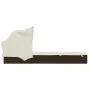 Tumbona con toldo plegable ratán sintético marrón 213x63x97cm de vidaXL, Tumbonas - Ref: Foro24-319637, Precio: 181,43 €, Des...