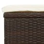 Tumbona con toldo plegable ratán sintético marrón 213x63x97cm de vidaXL, Tumbonas - Ref: Foro24-319637, Precio: 181,43 €, Des...