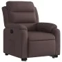 Sillón reclinable elevable tela marrón oscuro de vidaXL, Sillones - Ref: Foro24-3204985, Precio: 321,50 €, Descuento: %