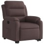 Sillón reclinable elevable tela marrón oscuro de vidaXL, Sillones - Ref: Foro24-3204985, Precio: 303,58 €, Descuento: %