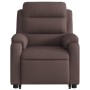 Sillón reclinable elevable tela marrón oscuro de vidaXL, Sillones - Ref: Foro24-3204985, Precio: 303,58 €, Descuento: %