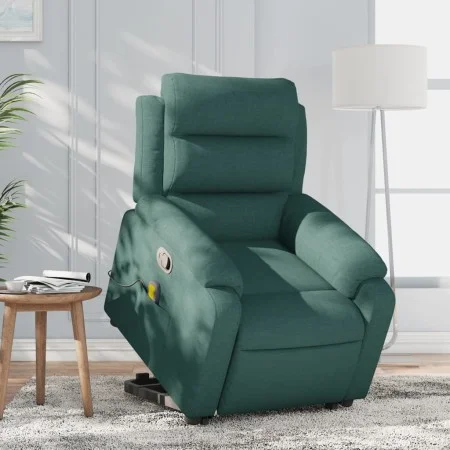 Silla de masaje reclinable de pie de tela verde oscura de vidaXL, Sillones - Ref: Foro24-3204998, Precio: 340,88 €, Descuento: %
