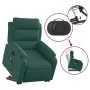 Silla de masaje reclinable de pie de tela verde oscura de vidaXL, Sillones - Ref: Foro24-3204998, Precio: 340,88 €, Descuento: %