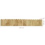 Rollo de borde de madera de pino impregnada verde 120 cm de vidaXL, Ribetes y bordes para jardín - Ref: Foro24-49105, Precio:...