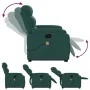 Silla de masaje reclinable de pie de tela verde oscura de vidaXL, Sillones - Ref: Foro24-3204998, Precio: 340,88 €, Descuento: %