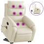 Sillón reclinable de masaje de pie cuero artificial color crema de vidaXL, Sillones - Ref: Foro24-3205050, Precio: 319,20 €, ...
