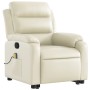 Sillón reclinable de masaje de pie cuero artificial color crema de vidaXL, Sillones - Ref: Foro24-3205050, Precio: 319,20 €, ...