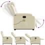 Sillón reclinable de masaje de pie cuero artificial color crema de vidaXL, Sillones - Ref: Foro24-3205050, Precio: 319,20 €, ...