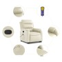 Sillón reclinable de masaje de pie cuero artificial color crema de vidaXL, Sillones - Ref: Foro24-3205050, Precio: 319,20 €, ...