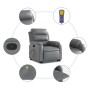 Sillón reclinable de masaje de pie cuero artificial gris de vidaXL, Sillones - Ref: Foro24-3205052, Precio: 292,32 €, Descuen...