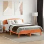 Solid wax brown pine wood bed headboard 120 cm by vidaXL, Headboards and footboards - Ref: Foro24-842513, Price: 46,31 €, Dis...