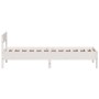 Estructura de cama con cabecero madera de pino blanco 100x200cm de vidaXL, Camas y somieres - Ref: Foro24-842759, Precio: 94,...