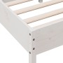 Estructura de cama con cabecero madera de pino blanco 100x200cm de vidaXL, Camas y somieres - Ref: Foro24-842759, Precio: 94,...