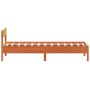 Estructura cama con cabecero madera pino marrón cera 90x200 cm de vidaXL, Camas y somieres - Ref: Foro24-842765, Precio: 98,1...
