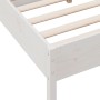 Estructura de cama con cabecero madera pino blanco 135x190 cm de vidaXL, Camas y somieres - Ref: Foro24-842771, Precio: 119,5...