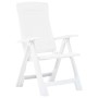 Sillas de jardín reclinables 2 unidades plástico blanco de vidaXL, Sillas de jardín - Ref: Foro24-48760, Precio: 146,79 €, De...
