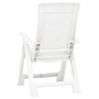 Sillas de jardín reclinables 2 unidades plástico blanco de vidaXL, Sillas de jardín - Ref: Foro24-48760, Precio: 146,79 €, De...