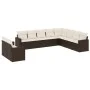Set de sofás de jardín 10 pzas y cojines ratán sintético marrón de vidaXL, Sofás modulares de exterior - Ref: Foro24-3251510,...