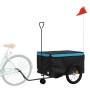 Remolque para bicicleta hierro negro y azul 45 kg de vidaXL, Remolques para bicicletas - Ref: Foro24-94114, Precio: 110,00 €,...