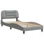 Estructura de cama con cabecero de tela gris claro 80x200 cm de vidaXL, Camas y somieres - Ref: Foro24-3207730, Precio: 143,8...