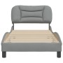 Estructura de cama con cabecero de tela gris claro 80x200 cm de vidaXL, Camas y somieres - Ref: Foro24-3207730, Precio: 143,8...