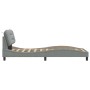Estructura de cama con cabecero de tela gris claro 80x200 cm de vidaXL, Camas y somieres - Ref: Foro24-3207730, Precio: 143,8...