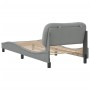 Estructura de cama con cabecero de tela gris claro 80x200 cm de vidaXL, Camas y somieres - Ref: Foro24-3207730, Precio: 143,8...