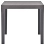 Mesa de jardín de plástico color moca 78x78x72 cm de vidaXL, Mesas de jardín - Ref: Foro24-48785, Precio: 111,47 €, Descuento: %