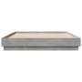 Engineered wood bed frame in concrete gray, 150x200cm. by vidaXL, Beds and slatted bases - Ref: Foro24-3209852, Price: 127,28...