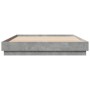 Estructura de cama madera de ingeniería gris hormigón 150x200cm de vidaXL, Camas y somieres - Ref: Foro24-3209852, Precio: 12...