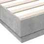 Engineered wood bed frame in concrete gray, 150x200cm. by vidaXL, Beds and slatted bases - Ref: Foro24-3209852, Price: 127,28...