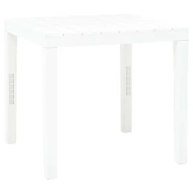 Mesa de jardín de plástico blanco 78x78x72 cm de vidaXL, Mesas de jardín - Ref: Foro24-48783, Precio: 87,76 €, Descuento: %