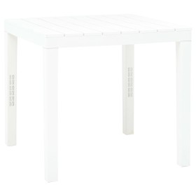 Mesa de jardín de plástico blanco 78x78x72 cm de vidaXL, Mesas de jardín - Ref: Foro24-48783, Precio: 86,12 €, Descuento: %