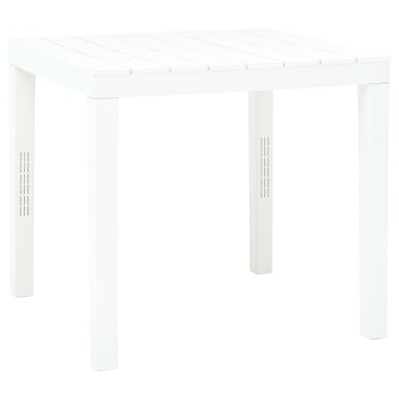 Mesa de jardín de plástico blanco 78x78x72 cm de vidaXL, Mesas de jardín - Ref: Foro24-48783, Precio: 86,12 €, Descuento: %