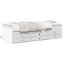 Tumbona con cajones madera de ingeniería blanco 90x190 cm de vidaXL, Camas y somieres - Ref: Foro24-3280881, Precio: 230,70 €...